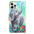 Pikkukuva 2 / 2: Wonderland iPhone 14 Pro Max Läppäkotelo - Elephant Multicolor