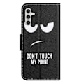 Pikkukuva 2 / 2: Wonderland Samsung Galaxy A54 Läppäkotelo - Don't Touch My Phone Black