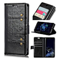 Miniatyrbillede 1 af 2: Crazy Horse iPhone Xs Max magnetisk flip etui i læder - Sort Black