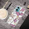 Miniatyrbillede 2 af 2: Marble design Xiaomi Redmi Note 11E cover - Rose / Hvid / Grå Marmor Multicolor