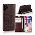 Pikkukuva 1 / 2: iPhone X uniikki nahkakotelo - Kahvi Brown