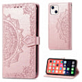 Miniatyrbild 1 av 2: Mandala läder iPhone 13 Mini fodral - Rosa Rosa