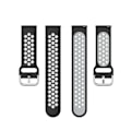 Miniatyrbillede 3 af 4: Ticwatch GTX / Pro tofarvet silikone urrem - Sort / Grå Silver grey