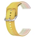 Miniatyrbild 1 av 2: 22 mm universellt klockarmband i regnbågsfärgad silikon - Gul Regnbåge Gul
