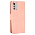 Miniatyrbillede 2 af 2: Stilfuldt Læder Etui med Pung til Motorola Moto E32 - Lyserød Pink