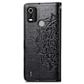 Miniatyrbillede 2 af 2: Mandala Nokia C21 Plus Flip Etui - Sort Black