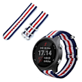 Miniatyrbillede 1 af 2: Garmin Forerunner 245 / 245 Music nylon Urrem - Blå / Hvid / Rød / Hvid / Blå Multicolor