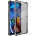 Miniatyrbillede 1 af 2: IMAK Airbag Cover til Motorola Moto E32 - Gennemsigtig Sort Transparent