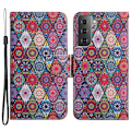 Pikkukuva 1 / 2: Wonderland Samsung Galaxy S22 Läppäkotelo - Rhombus Kaleidoscope Multicolor