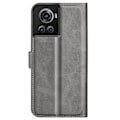 Pikkukuva 2 / 2: OnePlus 10R / OnePlus Ace nahkainen lompakokkotelo - Vaalean Harmaa Silver grey