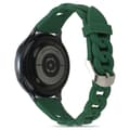 22 mm universal klockarmband i silikon med cool cirkeldesign - Militärgrön Grön