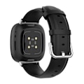 Pikkukuva 1 / 2: Fitbit Sense 2 / Versa 4 / 3 aito nahkakellon hihna - Musta Black