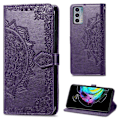 Miniatyrbillede 1 af 2: Mandala Motorola Edge 20 Flip Etui - Lilla Purple