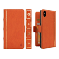 Pikkukuva 2 / 2: iPhone Xs Max Kirjan kuviollinen synteetti nahkainen lompakko suojakotelo - Oranssi Orange