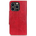 Miniatyrbillede 2 af 2: Alpha iPhone 14 Pro læder flip etui - Rød Red