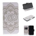 Miniatyrbillede 1 af 2: iPhone Xs Max mønstret læder flip cover - Henna Lotus Silver grey