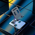 Miniatyrbild 2 av 2: Fällbart universalfäste för telefoner och surfplattor - Silver Silvergrå