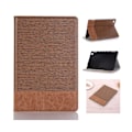 Miniatyrbild 1 av 2: Huawei MediaPad M5 Lite toothpick texture smart plånboksfodral i läder - brun Brun
