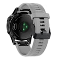 Pikkukuva 1 / 2: Garmin Fenix 5 joustava silikoninen ranneke - Harmaa Silver grey