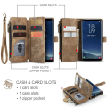 Pikkukuva 3 / 6: CaseMe vetoketjullinen lompakko-puhelinkotelo Samsung Galaxy S21 - Ruskea Brown