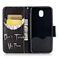 Miniatyrbillede 2 af 2: Samsung Galaxy J3 (2017) Læder etui med flot motiv - Surt ansigt Black