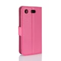 Miniatyrbild 2 av 2: Sony Xperia XZ1 Compact Enfärgat läder fodral - Rosa Rosa