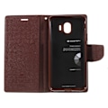 Pikkukuva 2 / 2: MERCURY GOOSPERY Samsung Galaxy J4 (2018) nahkainen flip suojakotelo - Musta / Ruskea Black