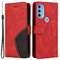 Miniatyrbillede 1 af 2: Tekstureret Læder Etui med Strop TilMotorola Moto G71 5G - Rød Red