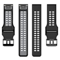 Pikkukuva 3 / 6: Garmin Enduro 2 / Tactix 7 / Fenix 7 kaksivärinen silikonikellon hihna - Musta / Harmaa Black