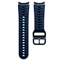 Miniatyrbillede 4 af 5: Samsung Galaxy Watch 5 / 5 Pro / 4 buet linje stil silikone urrem - Mørkeblå / Sort Blue