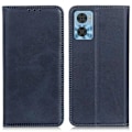 Miniatyrbillede 1 af 6: Flip Etui med Pung i Ægte Læder til Motorola Moto E22i / E22 - Blå Blue