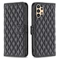 Miniatyrbillede 1 af 2: Rhombus mat Samsung Galaxy A13 5G / Samsung Galaxy A13 4G flip etui - Sort Black