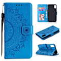 Miniatyrbillede 1 af 2: iPhone Xr flip cover i læder med Mandala-mønster - Blå Blue