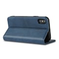 Miniatyrbillede 2 af 2: iPhone XS auto-absorberende flip etui i læder - Blå Blue