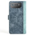 Miniatyrbillede 2 af 2: To-farvet Asus ROG Phone 6 læderetui - Blå Blue