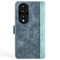 Miniatyrbillede 2 af 2: To-farvet Honor 70 Pro læderetui - Blå Blue