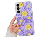 Miniatyrbillede 2 af 2: Deco Samsung Galaxy S22 Plus Etui - Lilla Blomster Purple