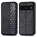 Pikkukuva 1 / 2: Nahkakotelo With A Stylish Rhombus Imprint For Google Pixel 7 Pro - Musta Black