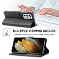 Pikkukuva 2 / 2: LC.IMEEKE Samsung Galaxy S21 Ultra 5G flip case - Musta Black