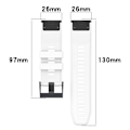 Miniatyrbild 2 av 2: 22 mm dubbelfärgat silikonarmband för Garmin- och Coros-klockor - Svart / Grå Silvergrå