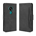 Miniatyrbillede 2 af 6: Stilfuldt Læder Etui med Pung til Nokia 7.2 / 6.2 - Sort Black
