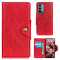 Miniatyrbillede 1 af 2: Alpha OnePlus Nord N200 5G læder flip etui - Rød Red