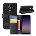 Miniatyrbild 1 av 2: Samsung Galaxy A8 (2018) Modernt äkta läder fodral - Svart Svart