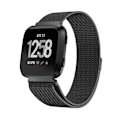 Miniatyrbild 1 av 2: Fitbit Versa klockarmband meshlänk rostfri stål magnetisk - Svart Svart