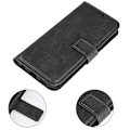 Pikkukuva 4 / 5: Lompakko Nahkakotelo For Motorola Moto G72 - Musta Black