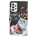 Pikkukuva 2 / 2: Wonderland Samsung Galaxy A52s 5G / A52 5g / A52 Läppäkotelo - Kissa Multicolor