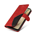 Miniatyrbillede 2 af 2: Tekstureret Læder Etui med Strop Til Samsung Galaxy A12 5G - Rød Red