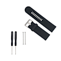 Miniatyrbillede 1 af 2: Garmin Fenix 3 silikonerem - Sort Black