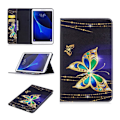 Miniatyrbillede 1 af 2: Samsung Galaxy Tab A 10.1 (2016) Charmerende læder etui - Smuk sommerfugl Multicolor
