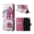 Miniatyrbillede 1 af 2: Moberg Huawei Ascend P8 Læder Etui Med Kortholder - Elegant Lotus Multicolor